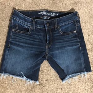 American Eagle Cutoff Midi Jean Shorts